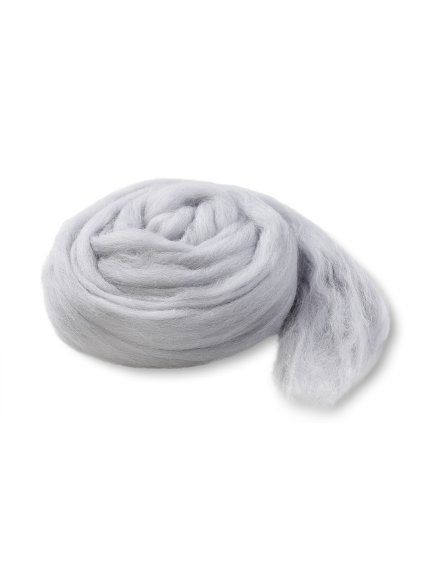 Česaná ovčí Merino vlna barva metalicky šedá