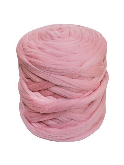 Česaná ovčí Merino vlna barva pudrově růžová